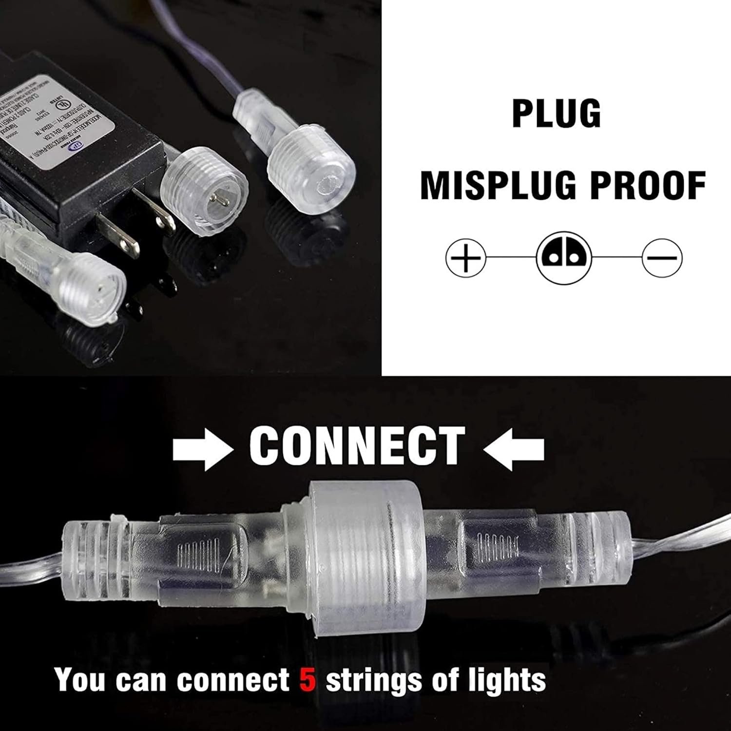 TW SHINE Luces de Navidad para exteriores, 288 LED de 12 pulgadas, 8 tubos, luces de lluvia de meteoritos al aire libre, decoraciones de Navidad enchufables, impermeables, nieve, lluvia, carámbanos - Imagen 6