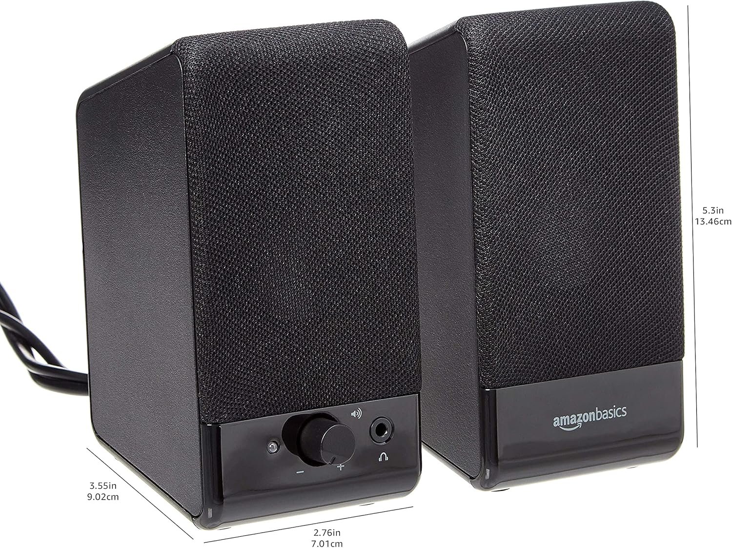 Amazon Basics Altavoces para computadora de escritorio o portátil, alimentación de CA (versión de EE. UU.), color negro - Imagen 14