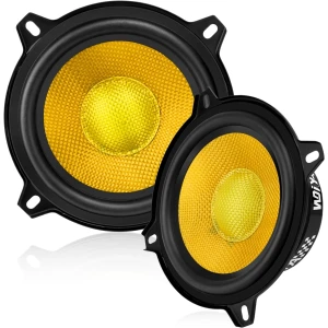 Altavoces de coche de 5 pulgadas, 300 W, potencia máxima y alta sensibilidad, 4 ohmios con cono de fibra de vidrio para graves profundos y voces claras