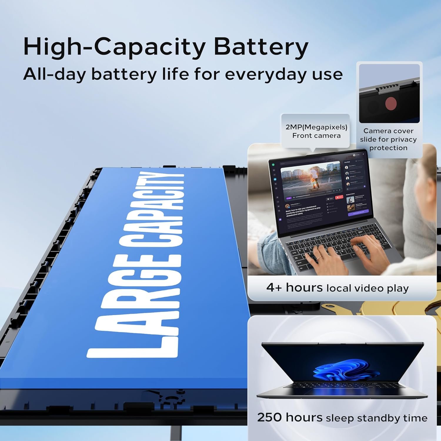 Phatom Computadoras portátiles FHD de 15.6", compatibles con Windows 11, Pentium Gold (Beats Pentium, Celeron), ventilador de refrigeración, 4 GB de RAM, 128 GB SSD, hasta 2 TB, HDMI, para negocios, estudiantes - Imagen 8