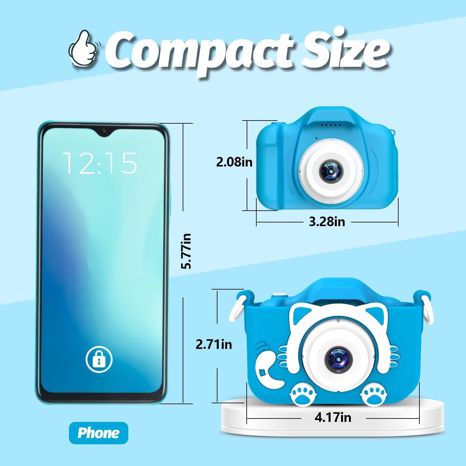 Goopow - Cámara digital para niñas de 3 a 8 años, cámara de video con funda suave de silicona y diseño de unicornio, regalo de navidad, cumpleaños y festividades para niños, incluye tarjeta SD de 32G - Imagen 10