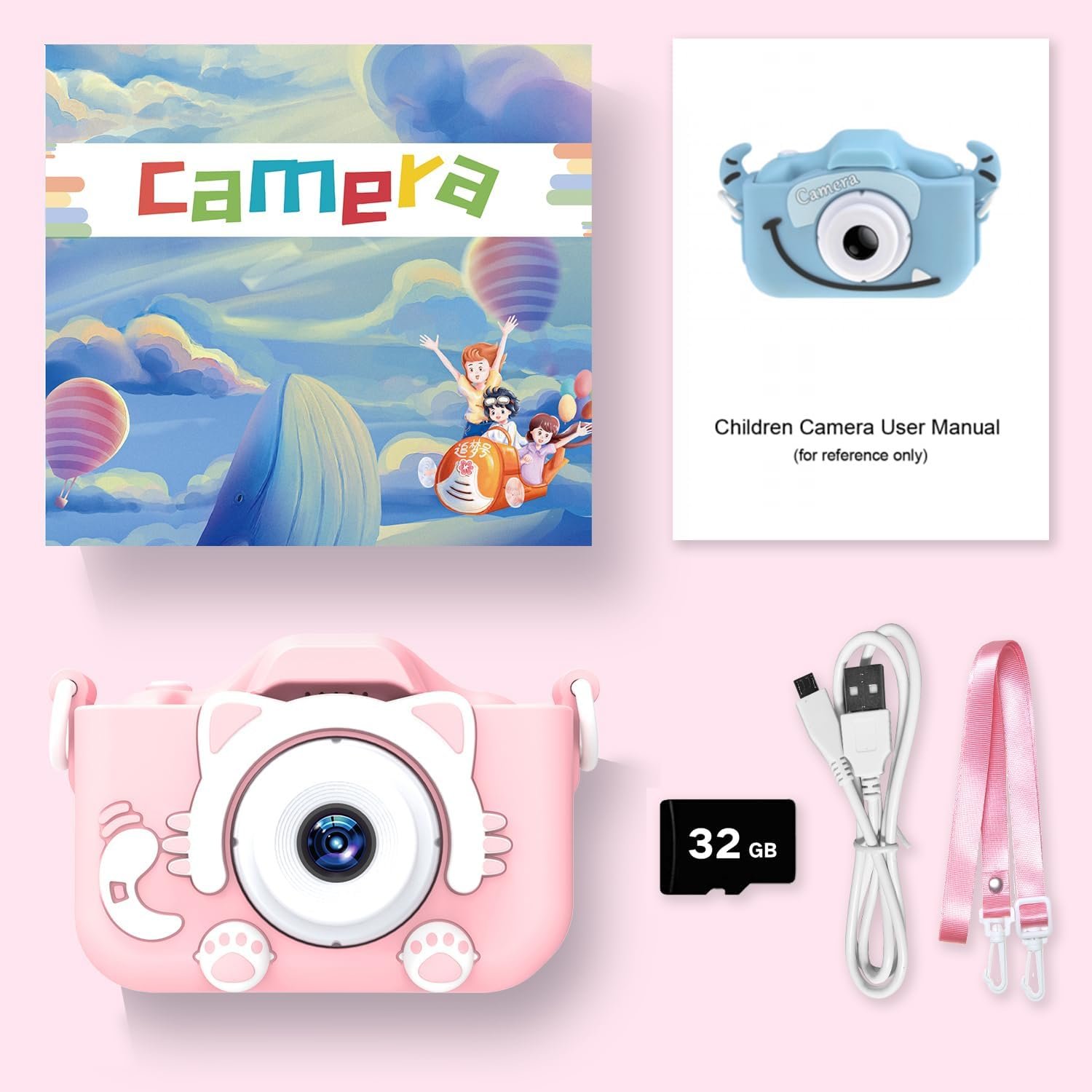 Goopow - Cámara digital para niñas de 3 a 8 años, cámara de video con funda suave de silicona y diseño de unicornio, regalo de navidad, cumpleaños y festividades para niños, incluye tarjeta SD de 32G - Imagen 48