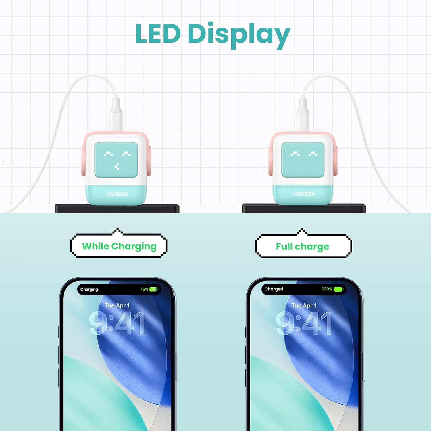 UGREEN Uno - Bloque de cargador USB C de 30 W, cargador rápido compacto robot GaN para iPhone 17, regalos para mujeres y hombres, compatible con iPhone 17/16/15, Galaxy S25/S24/S23, Pixel 10/9/8, iPad, negro - Imagen 23