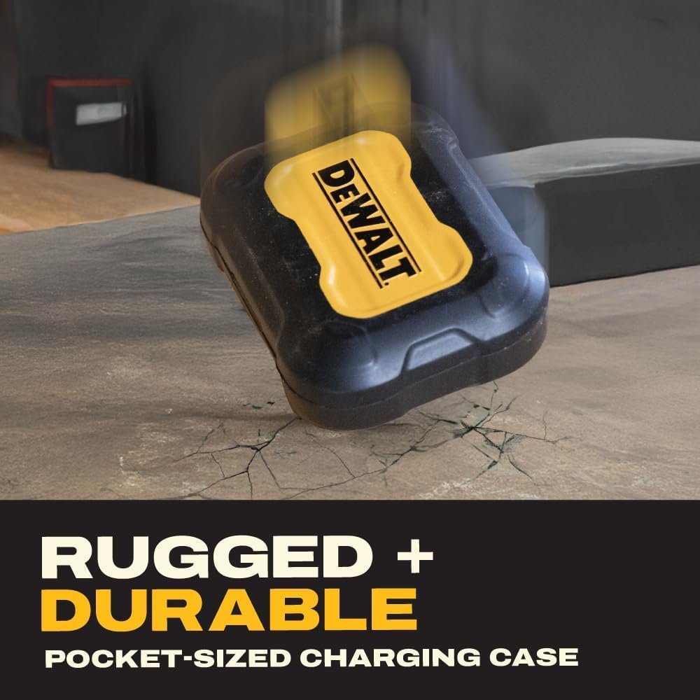 DEWALT Auriculares de oído abierto resistentes, Bluetooth 5.3, auriculares inalámbricos IP55, 44 horas de tiempo de funcionamiento, sonido premium, conducción de aire verdaderamente inalámbrico - Imagen 9