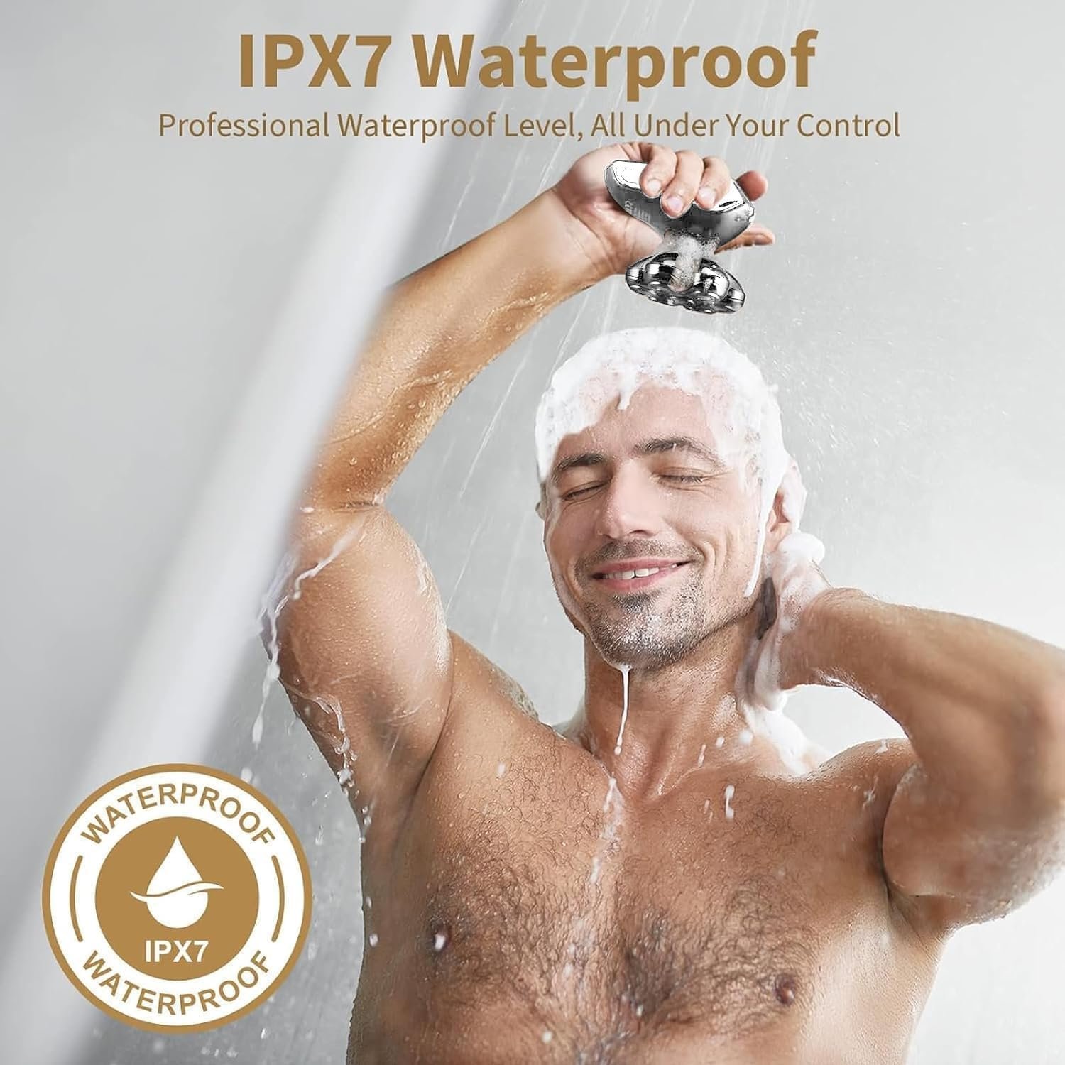 SHPAVVER Afeitadoras de cabeza para hombres calvos: maquinilla de afeitar eléctrica - IPX7 Kit de aseo de afeitar impermeable - Imagen 10