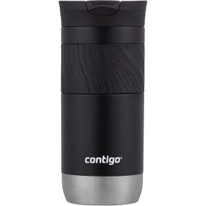 Contigo - Taza de viaje con aislamiento y con Snapseal (cierre por presión), 16 onzas fluidas, diseño Licorice