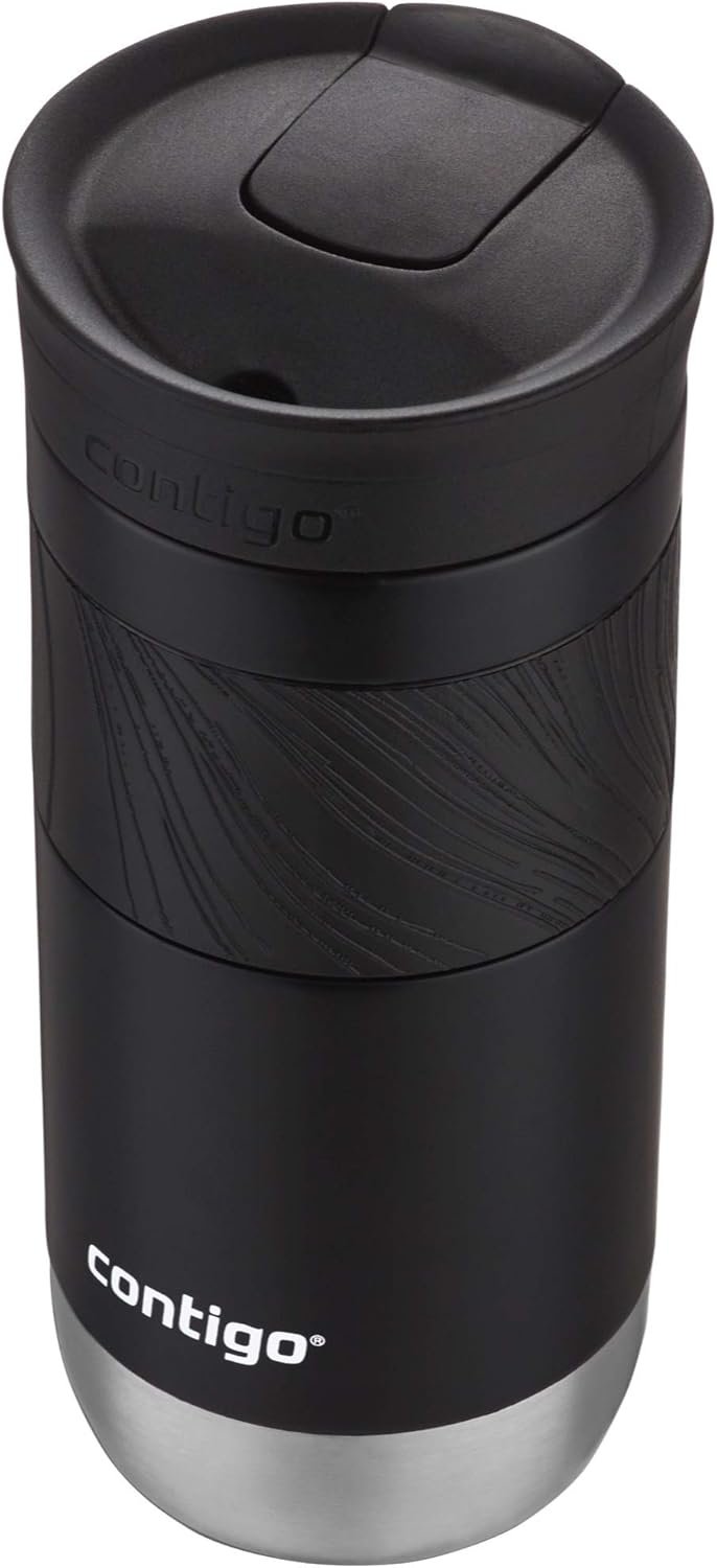 Contigo - Taza de viaje con aislamiento y con Snapseal (cierre por presión), 16 onzas fluidas, diseño Licorice - Imagen 3