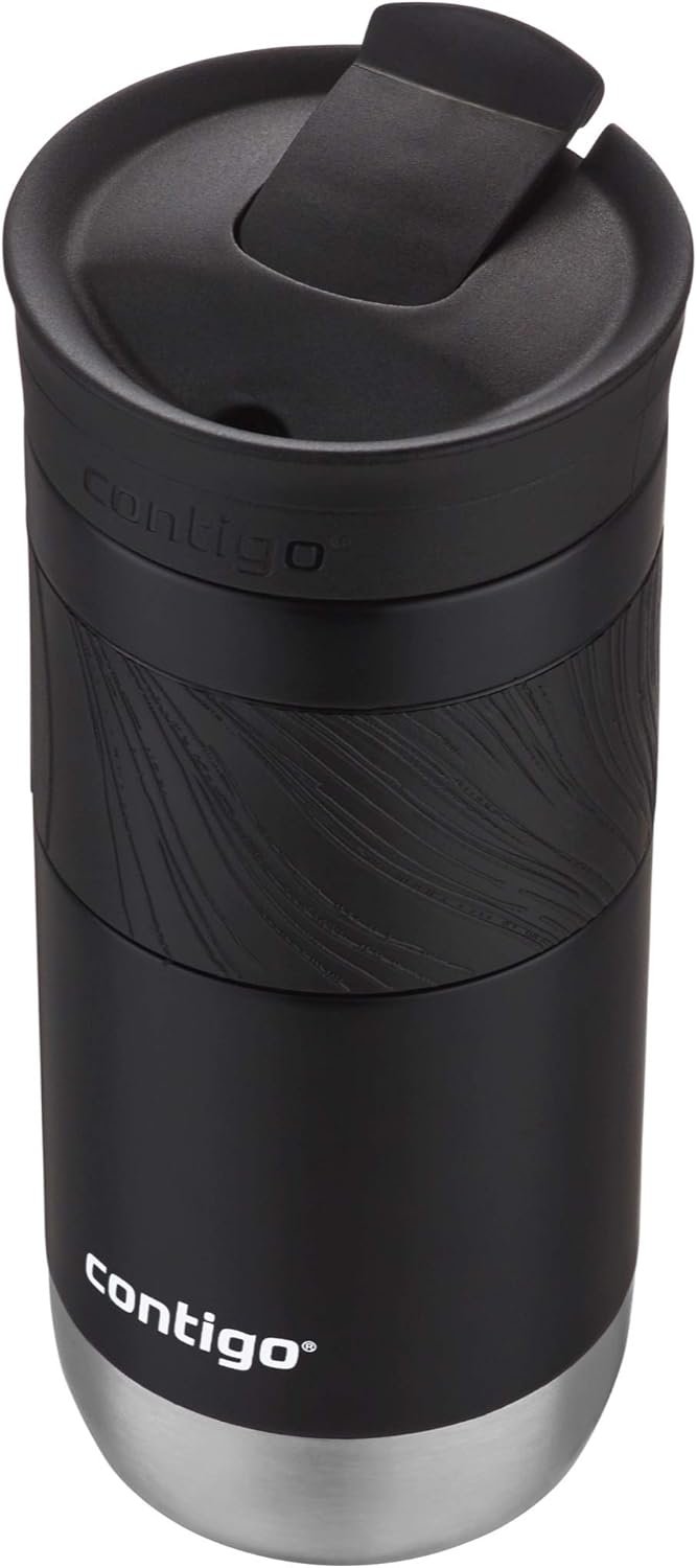 Contigo - Taza de viaje con aislamiento y con Snapseal (cierre por presión), 16 onzas fluidas, diseño Licorice - Imagen 4