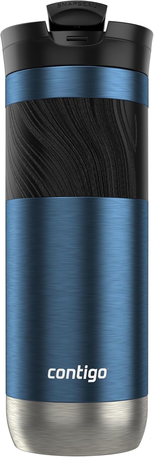 Contigo - Taza de viaje con aislamiento y con Snapseal (cierre por presión), 16 onzas fluidas, diseño Licorice - Imagen 7