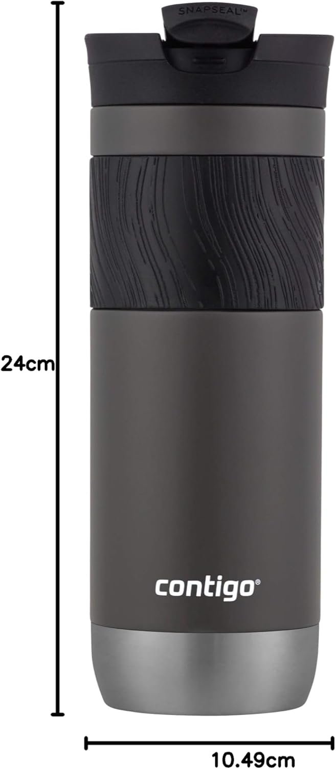 Contigo - Taza de viaje con aislamiento y con Snapseal (cierre por presión), 16 onzas fluidas, diseño Licorice - Imagen 15