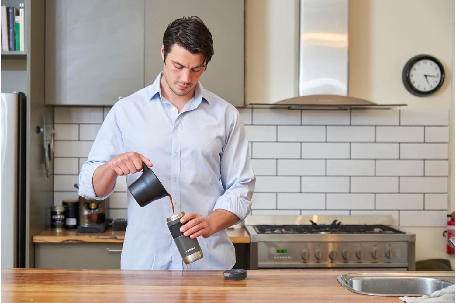 Contigo - Taza de viaje con aislamiento y con Snapseal (cierre por presión), 16 onzas fluidas, diseño Licorice - Imagen 43