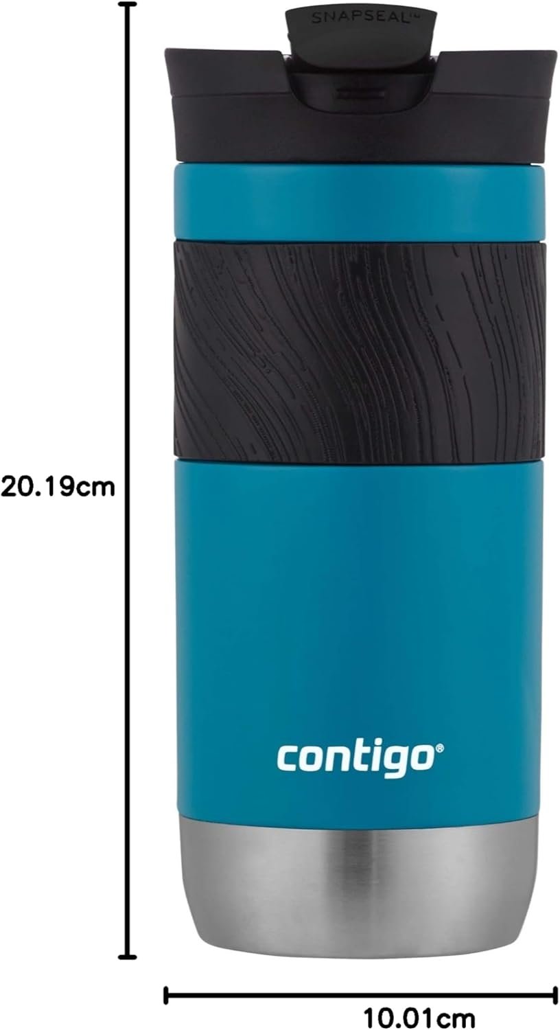 Contigo - Taza de viaje con aislamiento y con Snapseal (cierre por presión), 16 onzas fluidas, diseño Licorice - Imagen 66
