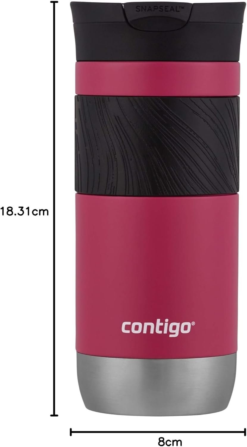 Contigo - Taza de viaje con aislamiento y con Snapseal (cierre por presión), 16 onzas fluidas, diseño Licorice - Imagen 83