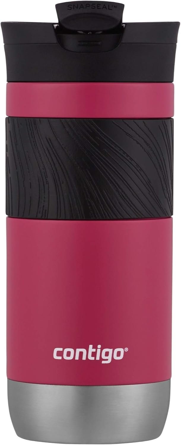 Contigo - Taza de viaje con aislamiento y con Snapseal (cierre por presión), 16 onzas fluidas, diseño Licorice - Imagen 84