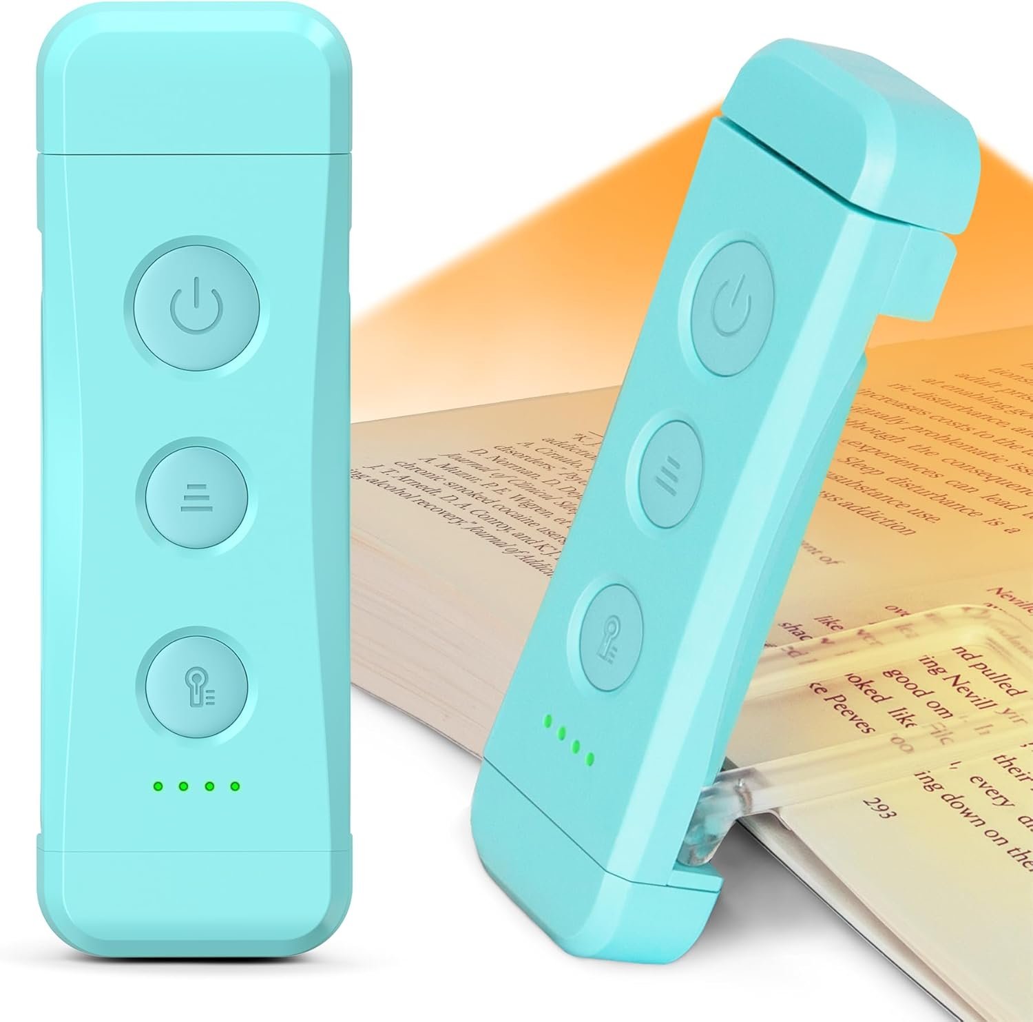 Glocusent Luz de libro recargable USB para leer en la cama, luz de lectura LED portátil con clip, 3 colores ámbar y 5 brillo regulable, compacta y duradera, perfecta para amantes de los libros, niños - Imagen 7
