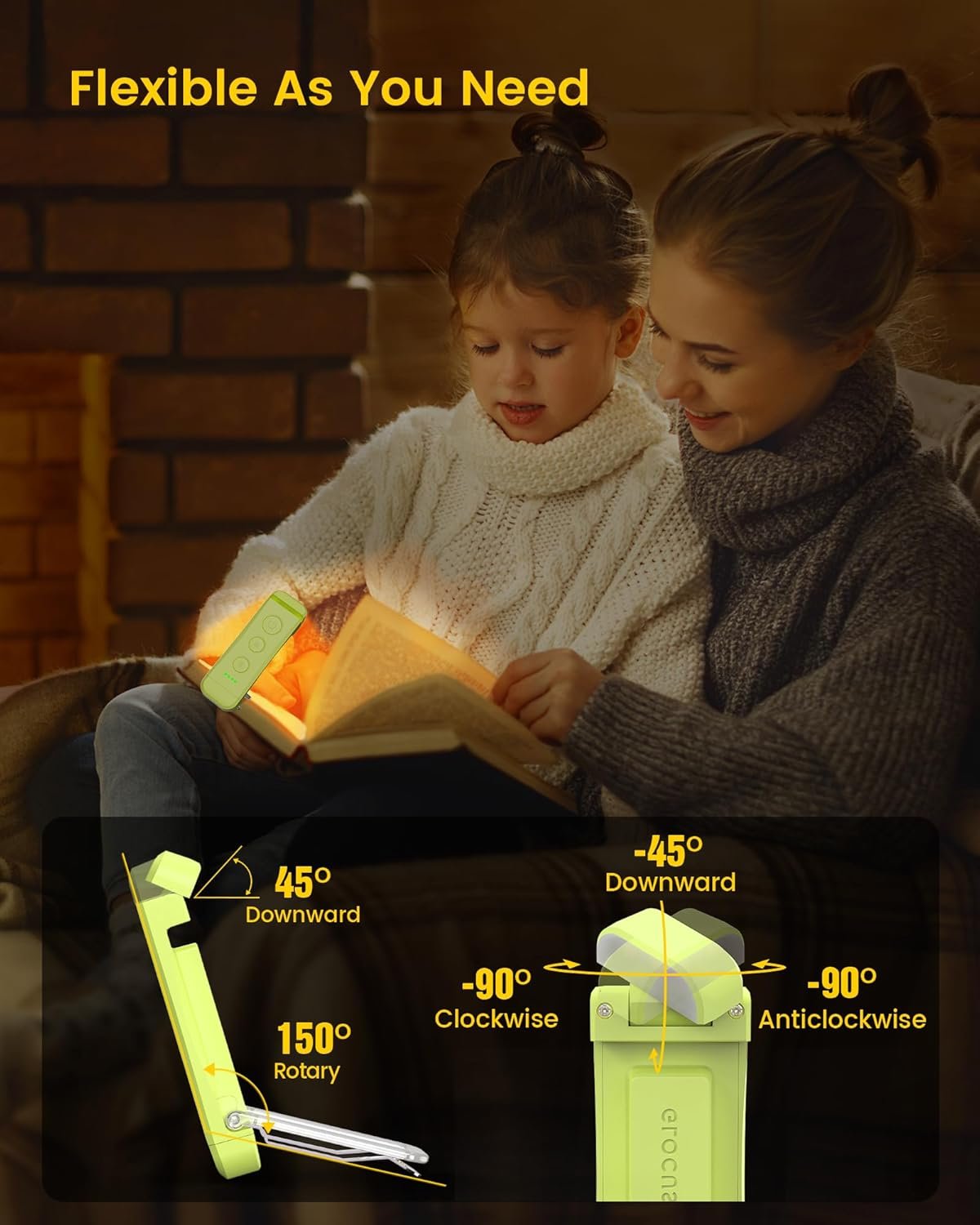 Glocusent Luz de libro recargable USB para leer en la cama, luz de lectura LED portátil con clip, 3 colores ámbar y 5 brillo regulable, compacta y duradera, perfecta para amantes de los libros, niños - Imagen 49