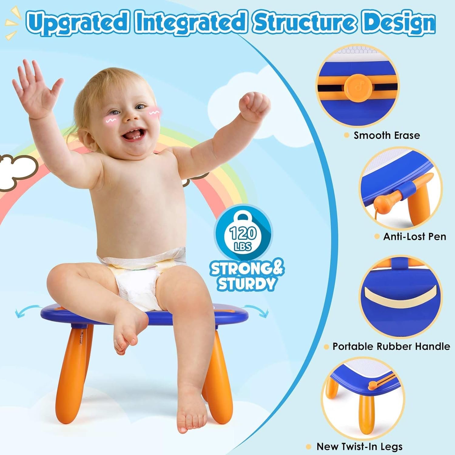 Smasiagon - Pizarra magnética de dibujo para niños, juguetes para niños y niñas de 1 a 2 años, juguetes educativos para niños de 1, 2, 3 años, regalos de cumpleaños (rosa) - Imagen 18