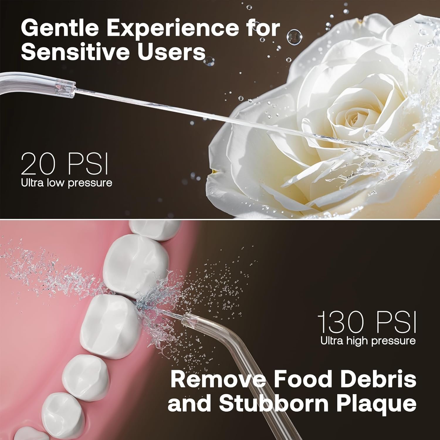 Bitvae C6 - Irrigador dental de agua para púa de dientes, hilo dental inalámbrico para viajes con 6 puntas de chorro, 3 modos de 5 intensidades, IPX7 impermeable, limpiador oral portátil y recargable, color negro - Imagen 41