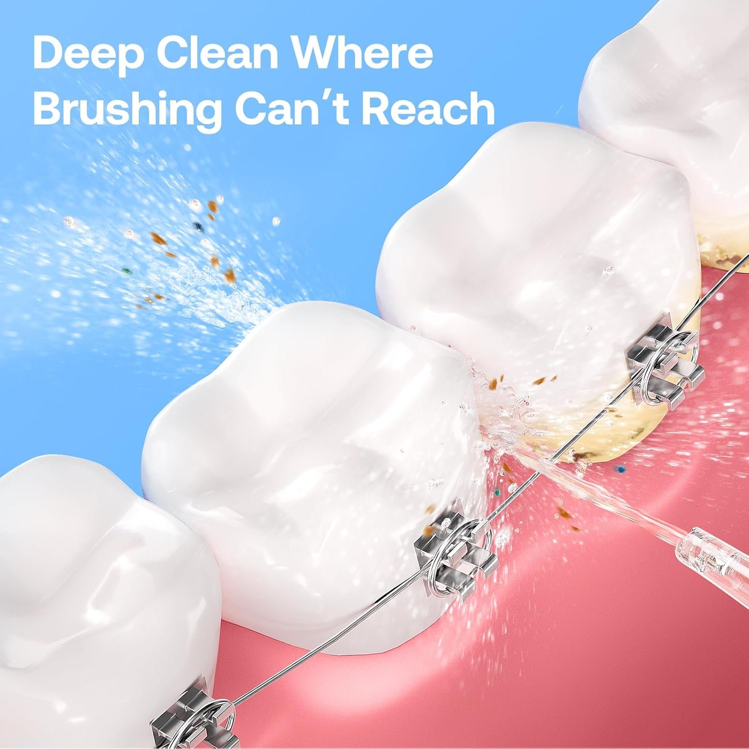 Bitvae C6 - Irrigador dental de agua para púa de dientes, hilo dental inalámbrico para viajes con 6 puntas de chorro, 3 modos de 5 intensidades, IPX7 impermeable, limpiador oral portátil y recargable, color negro - Imagen 51