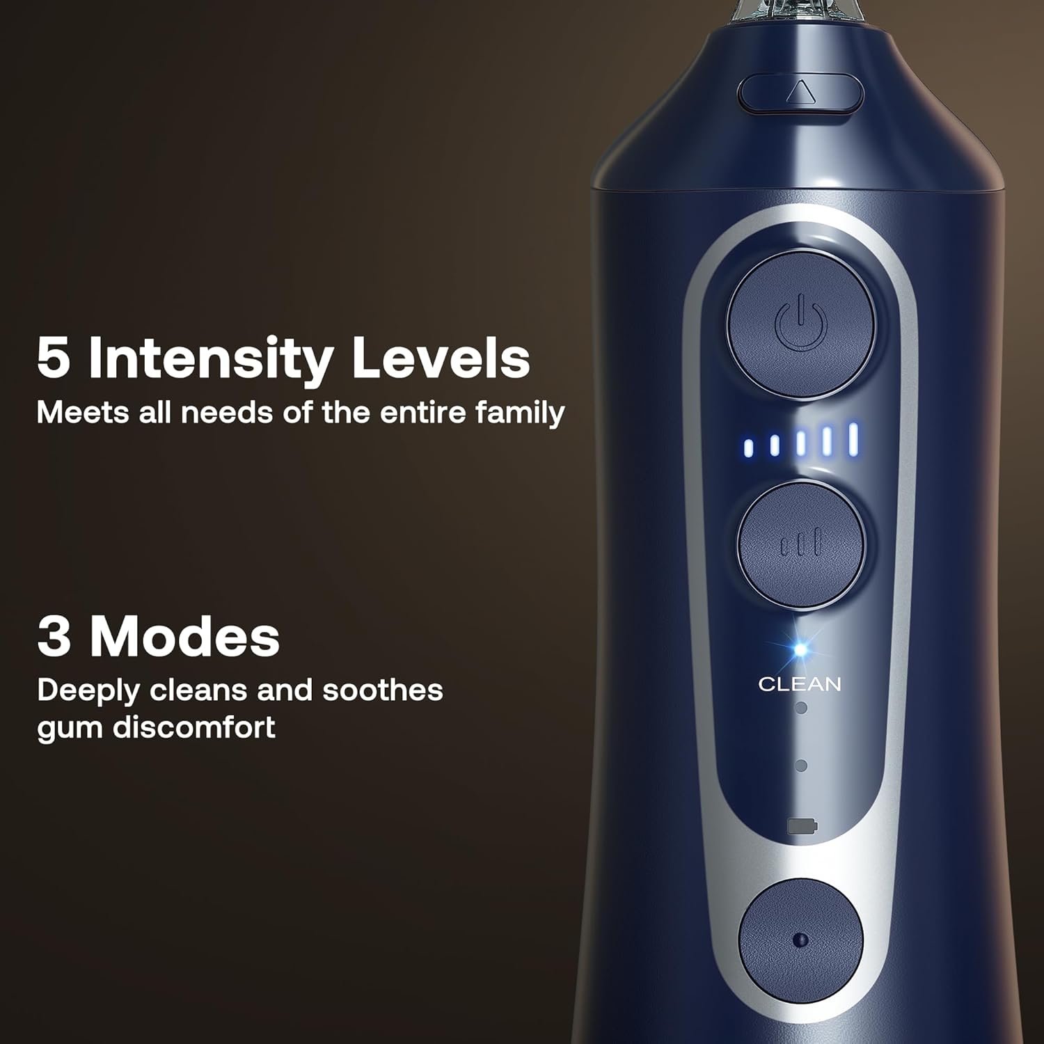 Bitvae C6 - Irrigador dental de agua para púa de dientes, hilo dental inalámbrico para viajes con 6 puntas de chorro, 3 modos de 5 intensidades, IPX7 impermeable, limpiador oral portátil y recargable, color negro - Imagen 70