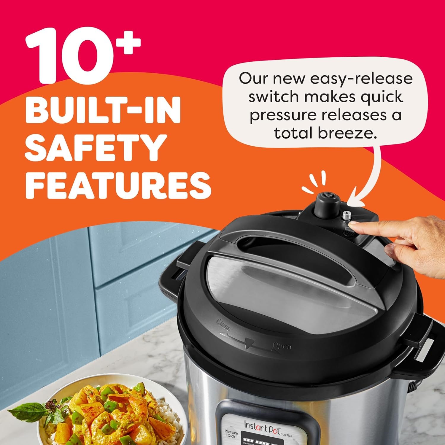 Instant Pot Duo Plus 6 Qt 9 in 1 Olla de presión multiuso programable, olla de cocción lenta, arrocera, yogurtera, vaporera, para hervir huevos, sofreír, calentar y esterilizar - Imagen 6
