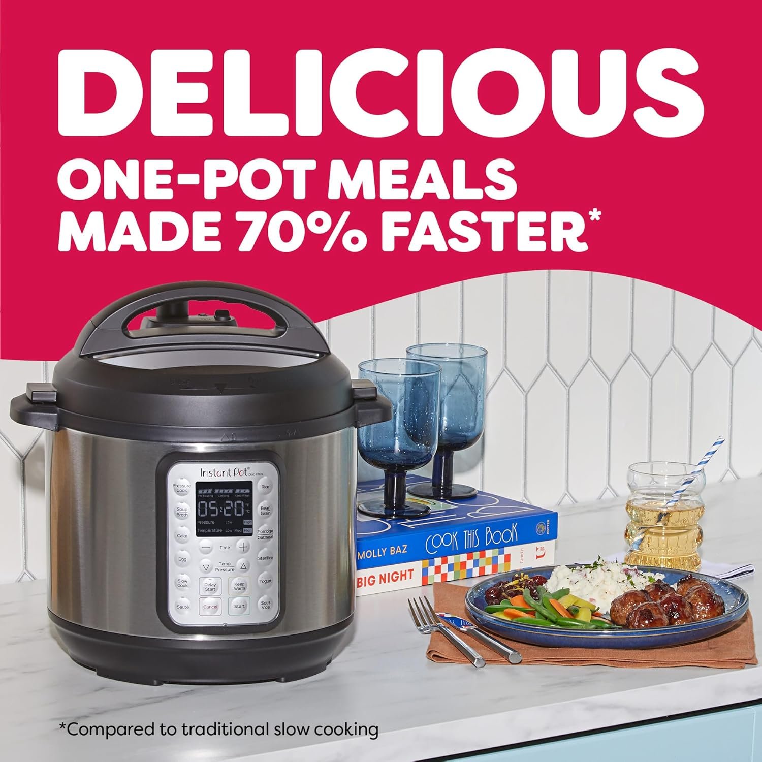 Instant Pot Duo Plus 6 Qt 9 in 1 Olla de presión multiuso programable, olla de cocción lenta, arrocera, yogurtera, vaporera, para hervir huevos, sofreír, calentar y esterilizar - Imagen 7