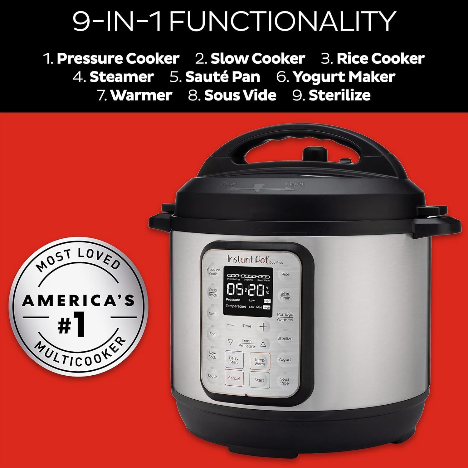 Instant Pot Duo Plus 6 Qt 9 in 1 Olla de presión multiuso programable, olla de cocción lenta, arrocera, yogurtera, vaporera, para hervir huevos, sofreír, calentar y esterilizar - Imagen 15