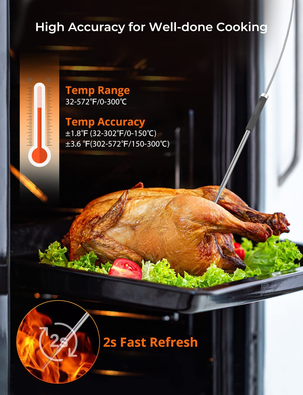 Govee - Termómetro para carne, termómetro para alimentos inalámbrico, reloj temporizador con sondas - Imagen 25