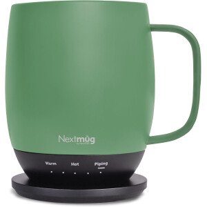 Nextmug - Taza de café autocalentable con temperatura controlada (salvia, 14 onzas)
