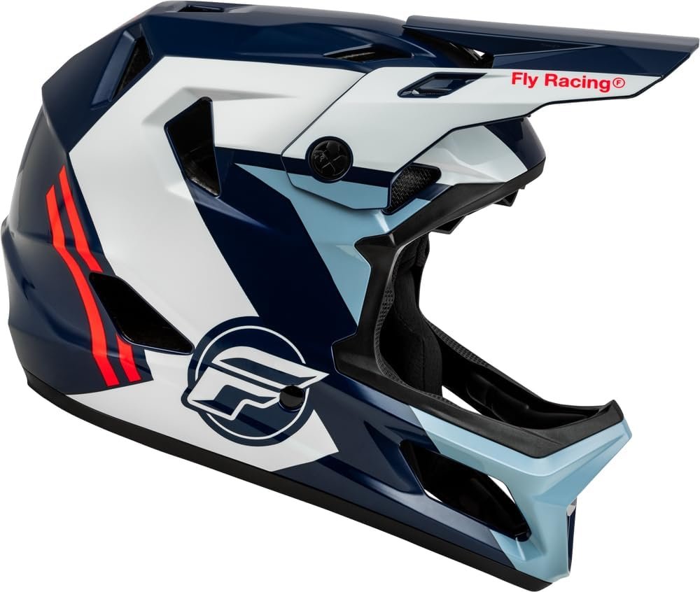 Fly Racing Rayce Casco de bicicleta de montaña de cara completa/BMX, certificado ASTM F1952 DH, CPSC 1203, CE EN1078, carcasa de polialeación, ventilación TFV, forro extraíble - Imagen 46