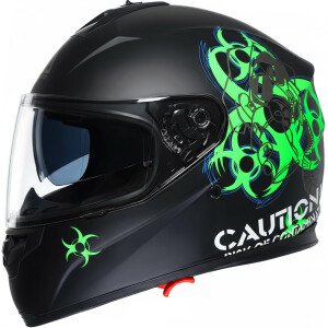 TRIANGLE Casco de cara completa para motocicleta con doble visera para hombres y mujeres adultos con protector solar ahumado, aprobado por DOT