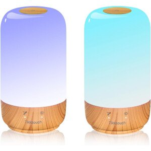 Juego de 2 lámparas de larga distancia táctiles para el día de San Valentín para él, configuración WiFi y Bluetooth