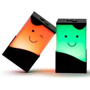 ZOCI VOCI Lámpara de amistad de telepatía – Lámpara de larga distancia sin suscripción, luces táctiles habilitadas para Wi-fi | Regalos de Navidad para relaciones de larga distancia (juego de 2)