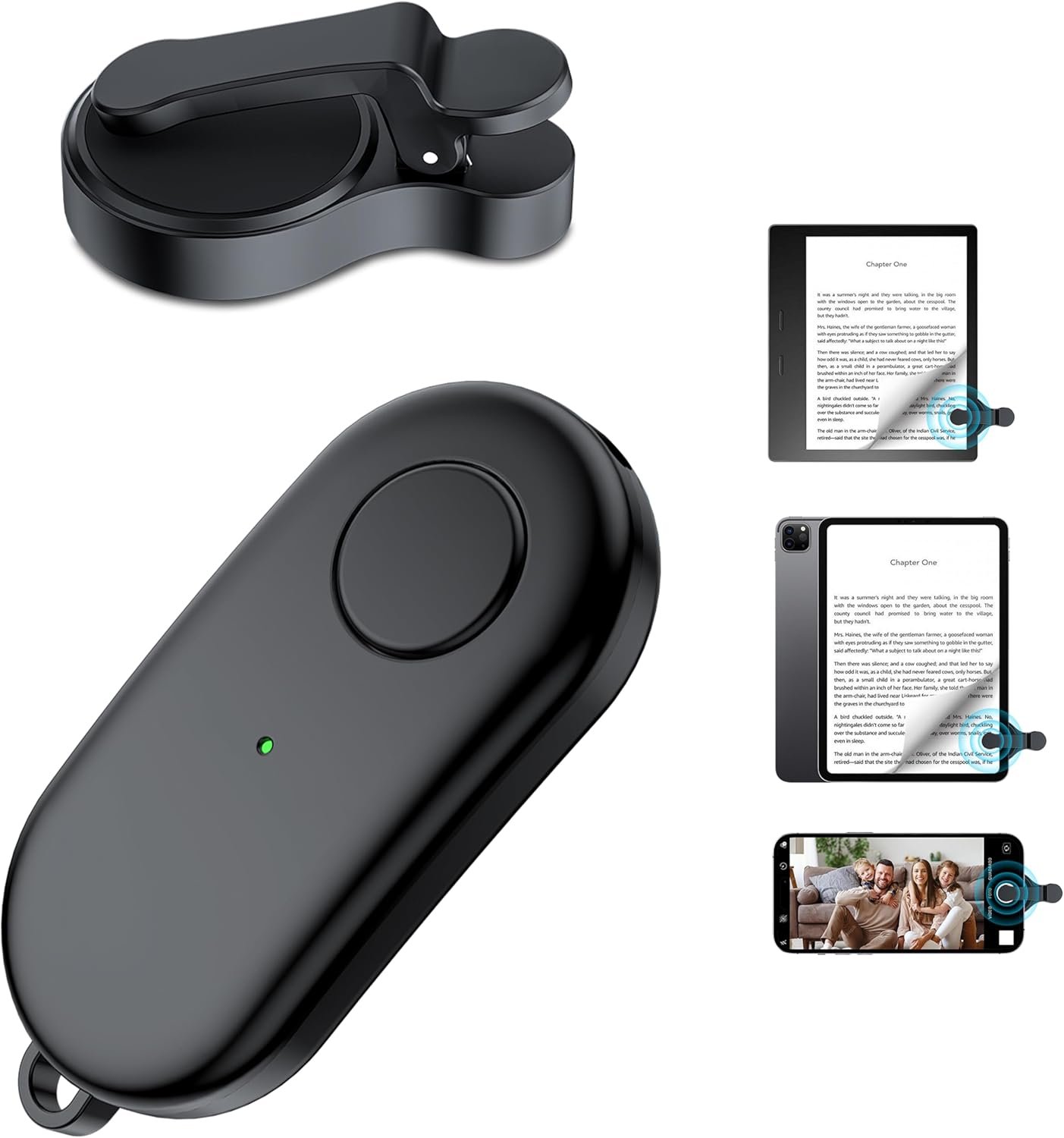 Volteador de página remoto para Kindle Paperwhite, Kindle Oasis, Kobo eReaders, Kindle Clicker, accesorios de volteo de página para iPhone, iPad, tabletas Android, lectura de novelas - Imagen 3